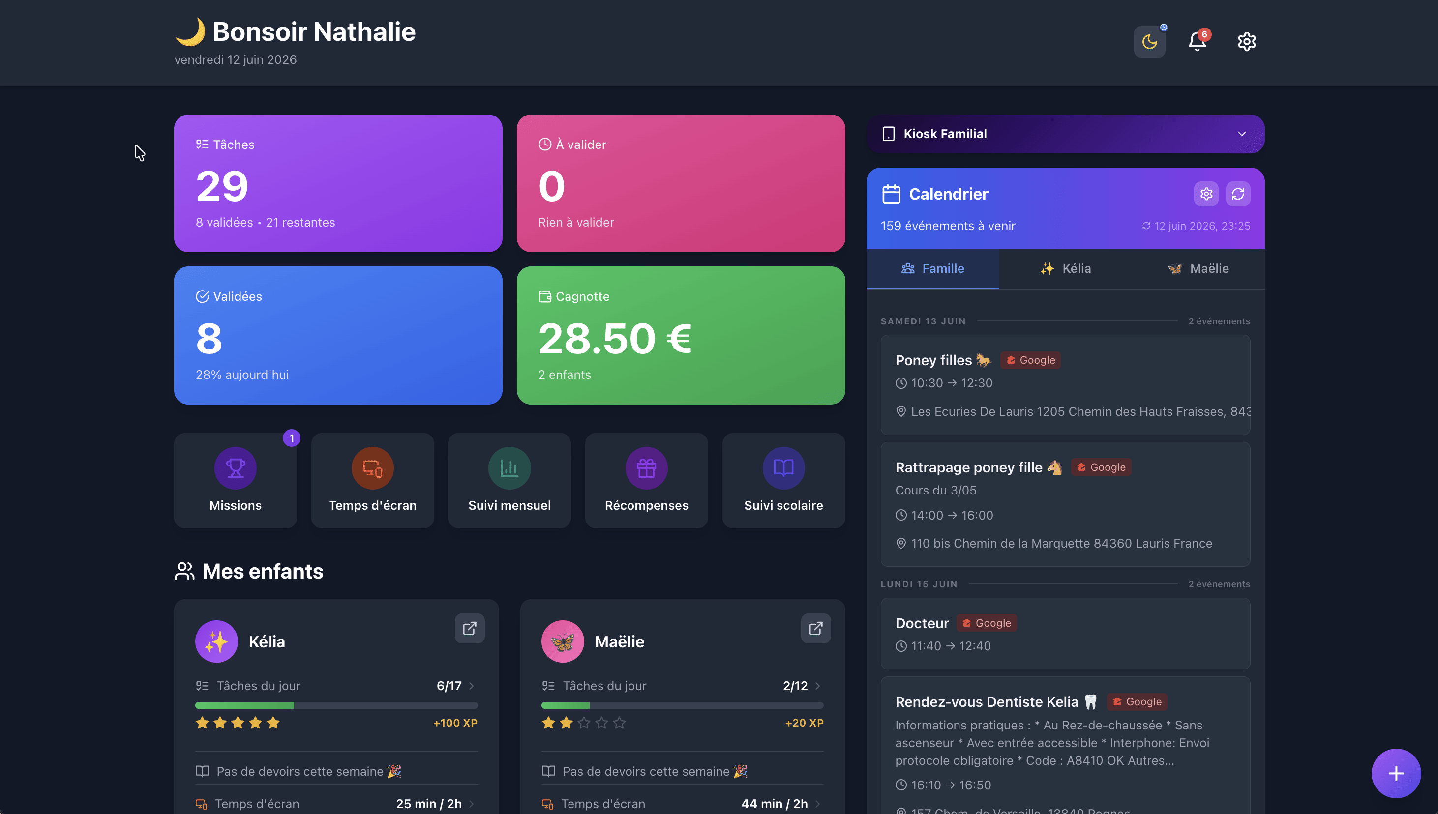 Hub — interface parents